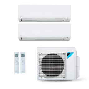 Ar-Condicionado Multi Split Inverter Daikin 18.000 BTUs (2x Evap HW 9.000) Quente/Frio 220V
