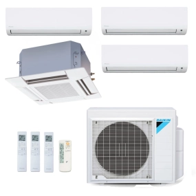 Ar-Condicionado Multi Split Inverter Daikin 28.000 (3x Evap HW 9.000 + 1x Evap Cassete 4 Vias 18.000) Quente/Frio 220V