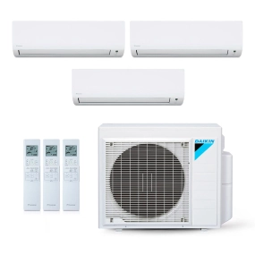 Ar-Condicionado Multi Split Inverter Daikin 34.000 BTUs (2x Evap HW 12.000 + 1x Evap HW 18.000) Quente/Frio 220V