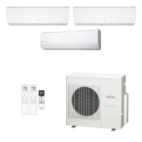 Ar-Condicionado Multi Split Inverter Fujitsu 27.000 (2x Evap HW 7.000 + 1x Evap HW 18.000) Quente/Frio 220V