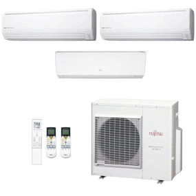 Ar-Condicionado Multi Split Inverter Fujitsu 35.000 (1x Evap HW 9.000 + 2x Evap HW 18.000) Quente/Frio 220V
