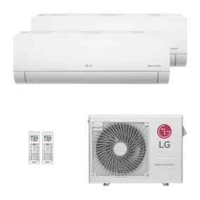 Ar-Condicionado Multi Split Inverter LG 24.000 (2x Evap HW 18.000) Quente/Frio 220V								