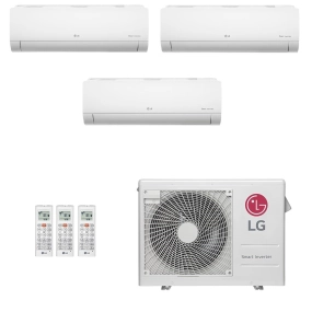 Ar-Condicionado Multi Split Inverter LG 24.000 (2x Evap HW 9.000 + 1x Evap HW 18.000) Quente/Frio 220V								