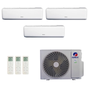 Ar-Condicionado Multi Split Inverter R-32 Gree 24.000 (2x Evap HW 9.000 + 1x Evap HW 18.000) Quente/Frio 220V