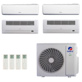 Ar-Condicionado Multi Split Inverter R-32 Gree 42.000 (2x Evap HW 9.000 + 2x Evap Cassete 1 Via 12.000) Quente/Frio 220V
