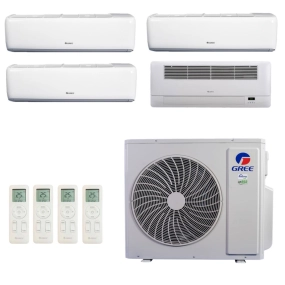 Ar-Condicionado Multi Split Inverter R-32 Gree 48.000 (3x Evap HW 12.000 + 1x Evap Cassete 1 Via 22.000) Quente/Frio 220V