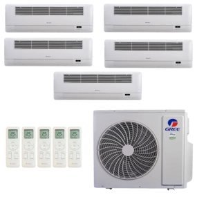 Ar-Condicionado Multi Split Inverter R-32 Gree 48000 (2x Evap Cassete 9000+2x Evap Cassete 12000+1x Evap Cassete 22000) Quente/Frio 220V